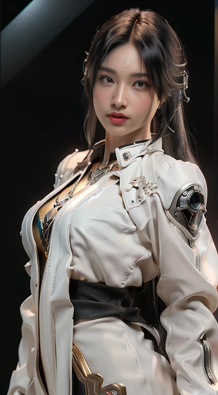 ((Best quality)), ((masterpiece)), (detailed:1.4), 3D, an image of a beautiful cyberpunk female,HDR (High Dynamic Range), Ray Tracing, NVIDIA RTX, Super-Resolution, Unreal 5, Subsurface scattering, PBR Texturing, Post-processing, Anisotropic Filtering, Depth-of-field, Maximum clarity and sharpness, Multi-layered textures, Albedo and Specular maps, Surface shading, Accurate simulation of light-material interaction, Perfect proportions, Octane Render, Two-tone lighting, Wide aperture, Low ISO, White balance, Rule of thirds, 8K RAW,