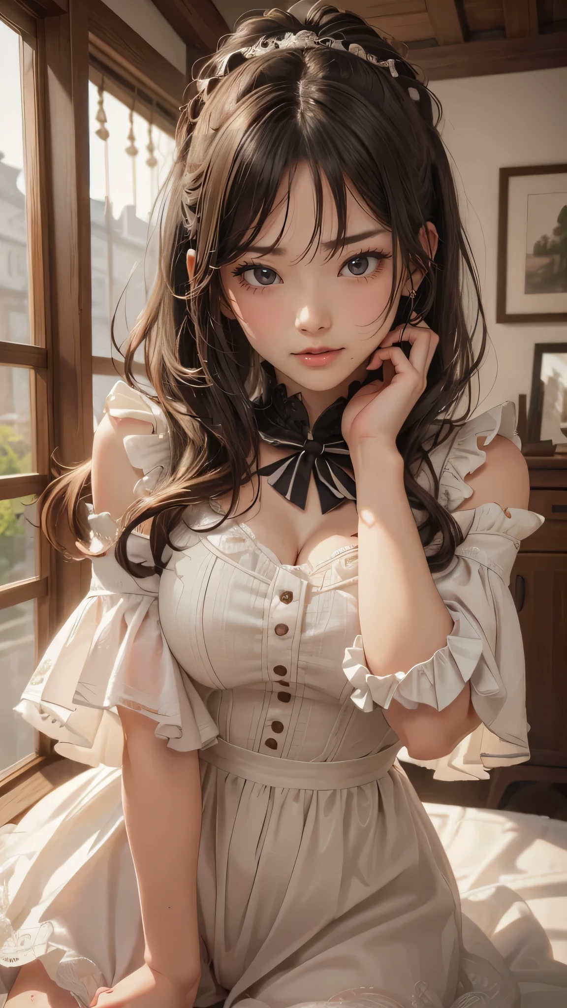 (random cute clothes),(random porn pose),(random hairstyle),(Highest image quality,(8k),ultra-realistic,best quality, high quality, high definition, high quality texture,high detail,beautiful detailed,fine detailed,extremely detailed cg,detailed texture,a realistic representation of the face,masterpiece,Sense of presence)