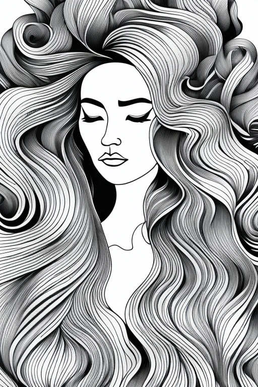 (ink art, ink illustration, ink, rough:1.4), (flowing lines), dreaming, dreams, sleeping, eyes closed, floating, peaceful, colourful hair, flowing hair, hair flowing into ink, swirling ink, highly detailed background, flowers, clouds, multicoloured, obscured, (((abstract)))