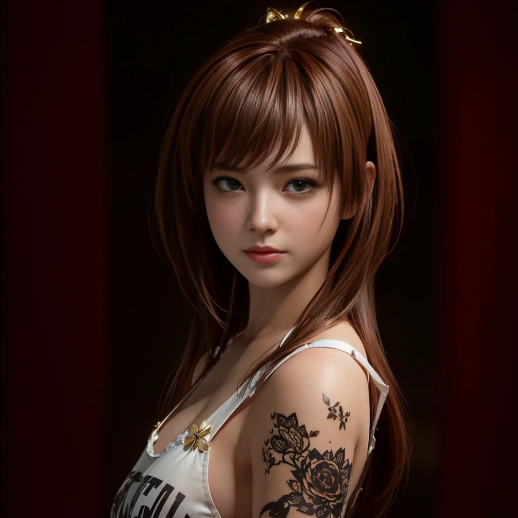 Kasumi, (best quality,ultra-detailed),(Realistic:1.37), beautiful and detailed face, Ultra-realistic texture, delicate face, delicate body, vivid colors. High definition, 8k. athletic body.