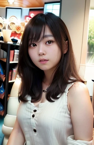 highest quality, Ultra-high resolution, Highly detailed skin, Physically Based Rendering, (((A round-faced Japanese woman in her 20s,She is supporting her chest with her arms、I&#39;m not wearing underwear。., Large Breasts, Nipplesも見える, from the front))),(Blurred Background:1.2), ((Cleavage)), ((Nipplesを見せている)), (White swimsuit with a wide open chest) .(Without chest pad)、(Fabric so thin that you can see through) ((Nipplesの輪郭はNipplesの形をはっきりと表現している.、Nipples))、(Areola, (Realistic: 1.4),(Realistic), (front)(((Young Face))), (Written boundary depth), ((衣服を通してNipplesが見える))、