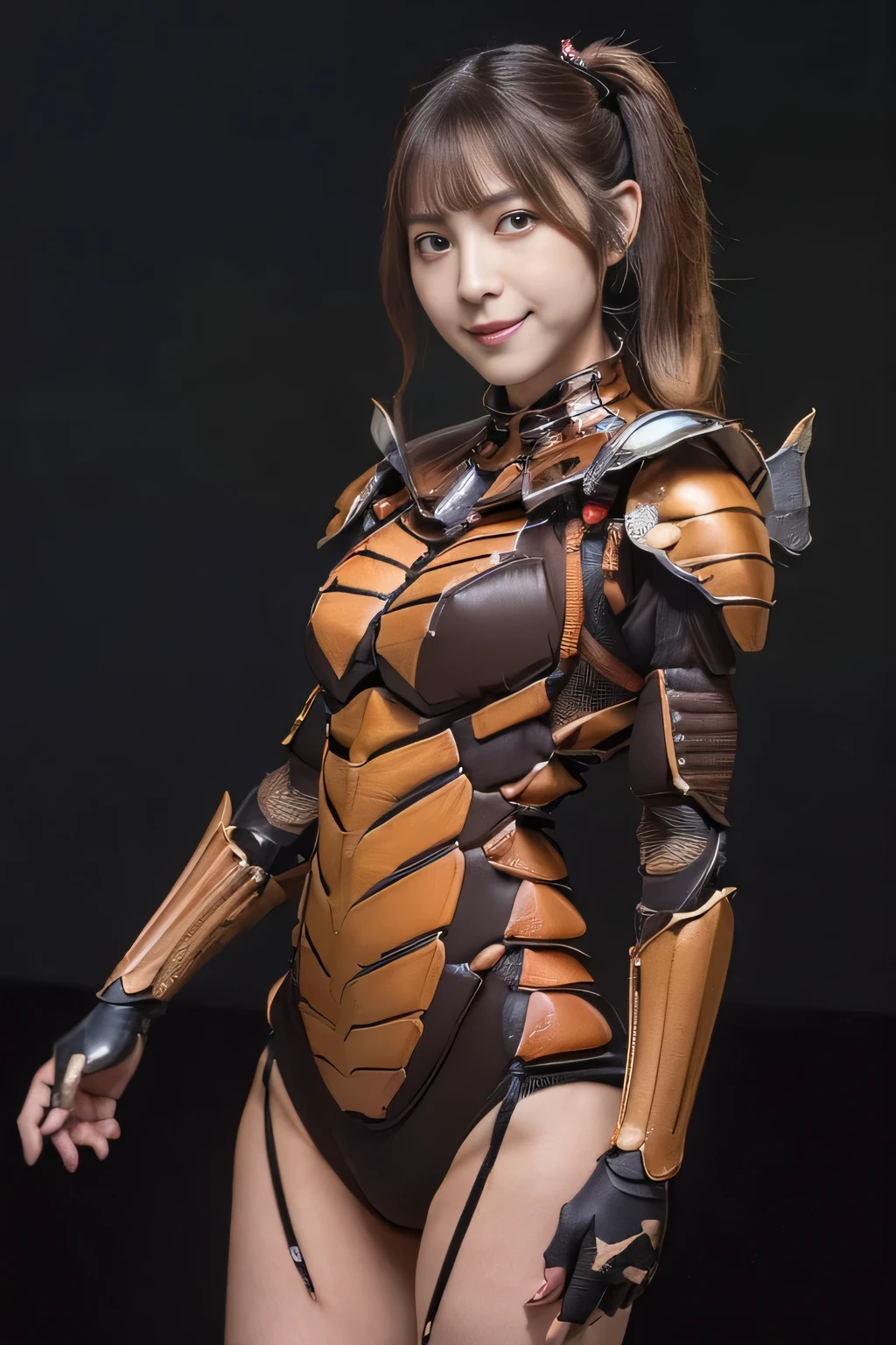 (high resolution,masterpiece,best quality,extremely detailed CG, anime, official art:1.4), realistic, photo, amazing fine details, all intricate, gloss and shiny,awesome many layers, 8k wall paper, 3d, sketch, kawaii, illustration,( solo:1.4), perfect female proportion,villainess, (fusion of dark brown cockroach and lady:1.4), (brown cockroach form lady:1.2), (brown cockroach lady:1.2), (fusion:1.2), (solo:1.4), (evil smile:1.2), muscular, abs, (cockroach brown exoskeleton bio insect suit:1.4), (cockroach brown exoskeleton bio insect armor:1.2), (brown transparency cockroach wing:1.4), (brown cockroach antennae:1.3),