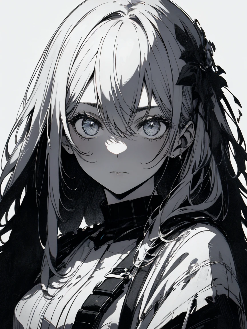 Absurd, High resolution, Very detailed, (not human:1.3),
, Drawing a monochrome world, Use only shades of black, white, Grey represents depth, emotion, Impressive visual impact.