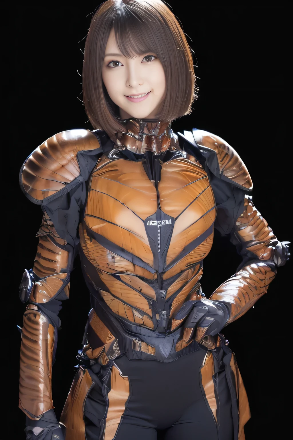(high resolution,masterpiece,best quality,extremely detailed CG, anime, official art:1.4), realistic, photo, amazing fine details, all intricate, gloss and shiny,awesome many layers, 8k wall paper, 3d, sketch, kawaii, illustration,( solo:1.4), perfect female proportion,villainess, (fusion of dark brown cockroach and lady:1.4), (brown cockroach form lady:1.2), (brown cockroach lady:1.2), (fusion:1.2), (solo:1.4), (evil smile:1.2), muscular, abs, (cockroach brown exoskeleton bio insect suit:1.4), (cockroach brown exoskeleton bio insect armor:1.2), (brown transparency cockroach wing:1.4), (brown cockroach antennae:1.3),