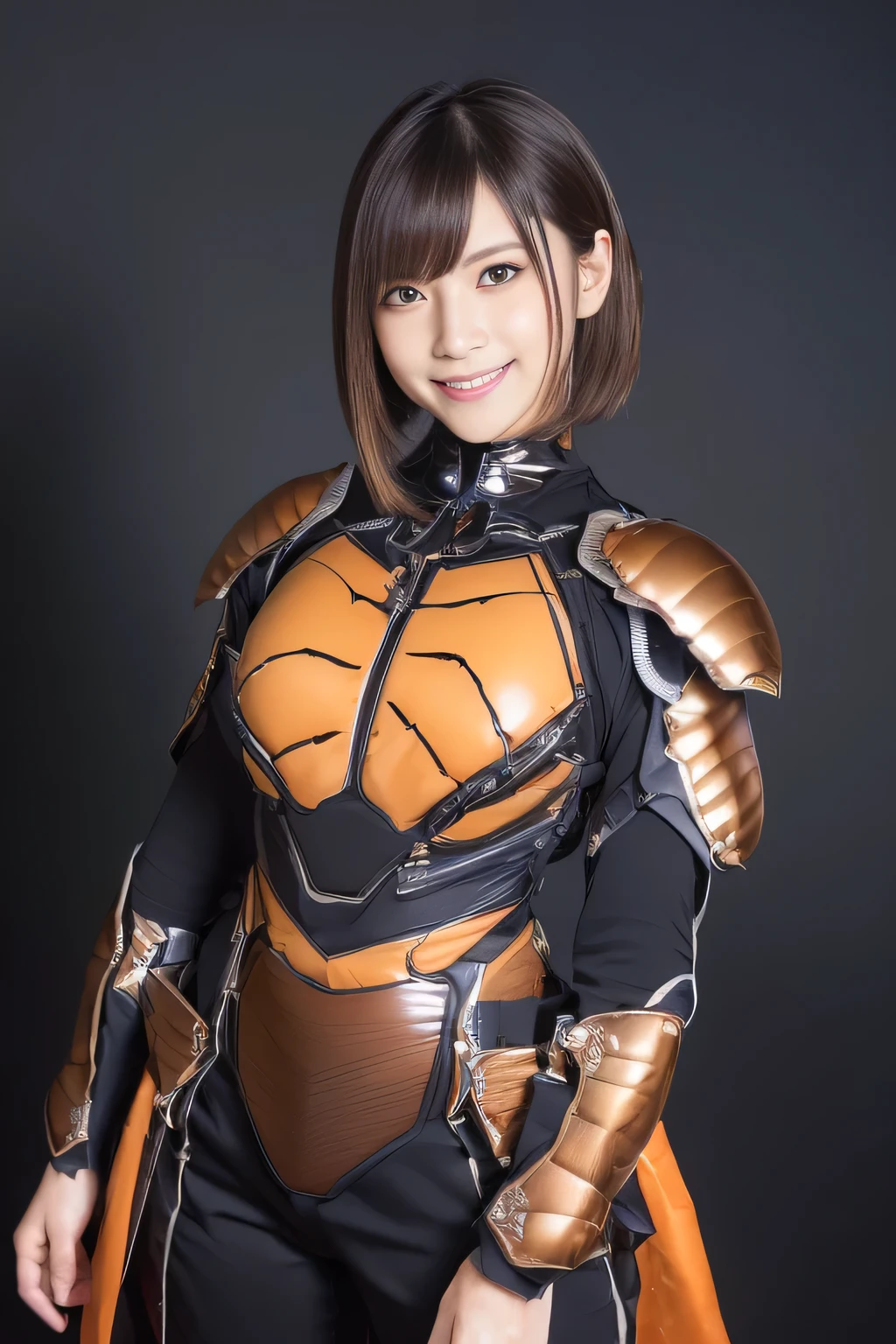(high resolution,masterpiece,best quality,extremely detailed CG, anime, official art:1.4), realistic, photo, amazing fine details, all intricate, gloss and shiny,awesome many layers, 8k wall paper, 3d, sketch, kawaii, illustration,( solo:1.4), perfect female proportion,villainess, (fusion of dark brown cockroach and lady:1.4), (brown cockroach form lady:1.2), (brown cockroach lady:1.2), (fusion:1.2), (solo:1.4), (evil smile:1.2), muscular, abs, (cockroach brown exoskeleton bio insect suit:1.4), (cockroach brown exoskeleton bio insect armor:1.2), (brown transparency cockroach wing:1.4), (brown cockroach antennae:1.3),
