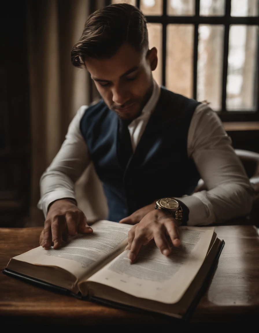 A tan law student holding a book titled Criminal Law