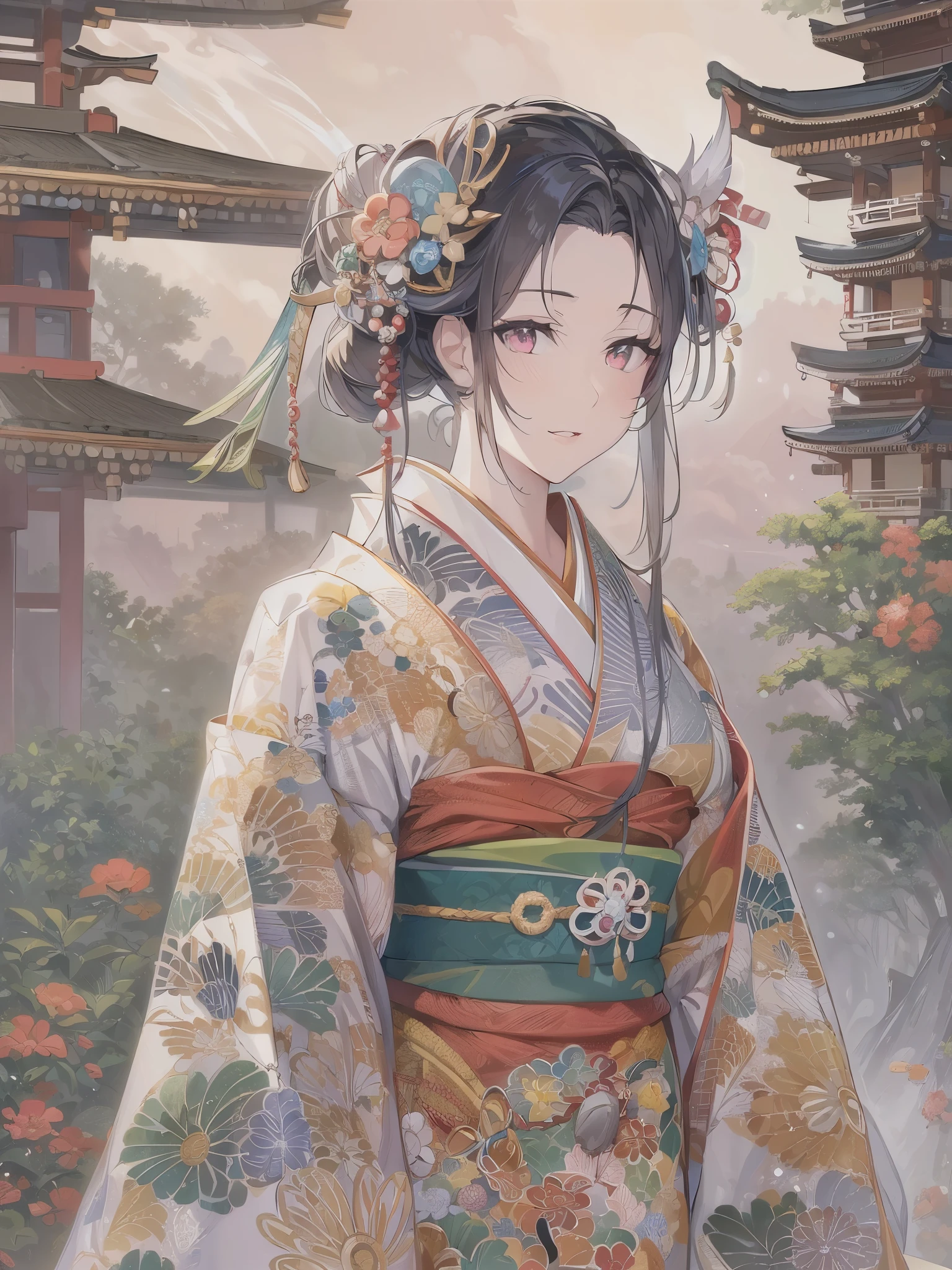 ((highest quality)),(Ultra-high resolution),(Very detailed),(Detailed Description),((The best CG)),(A masterpiece),Ultra-detailed art,Amazing painting art,(Japanese art, precisely rendered down to the smallest detail:1.5),Heian Emaki:1.7, (1 female:1.6),court poet:1.5,A kind smile:1.6, (A beautifully detailed 12-height:1.8), incense burner:1.4,