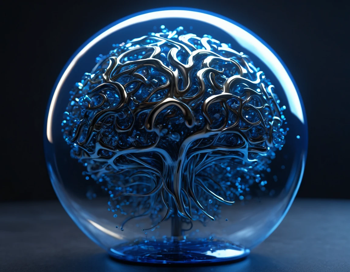 neural engine bio diversity lighting ball, brain neuralism, expanding growing absorbing light, intricate object form,voluminous,hyper detailed,intricate, dark ambiance,(best quality,4k,8k,highres,masterpiece:1.2),ultra-detailed,(realistic,photorealistic,photo-realistic:1.37), HDR,UHD,studio lighting,ultra-fine painting,sharp focus,physically-based rendering,extreme detail description,professional,vivid colors,bokeh,concept artists, use dark smog and blue expanding tints.