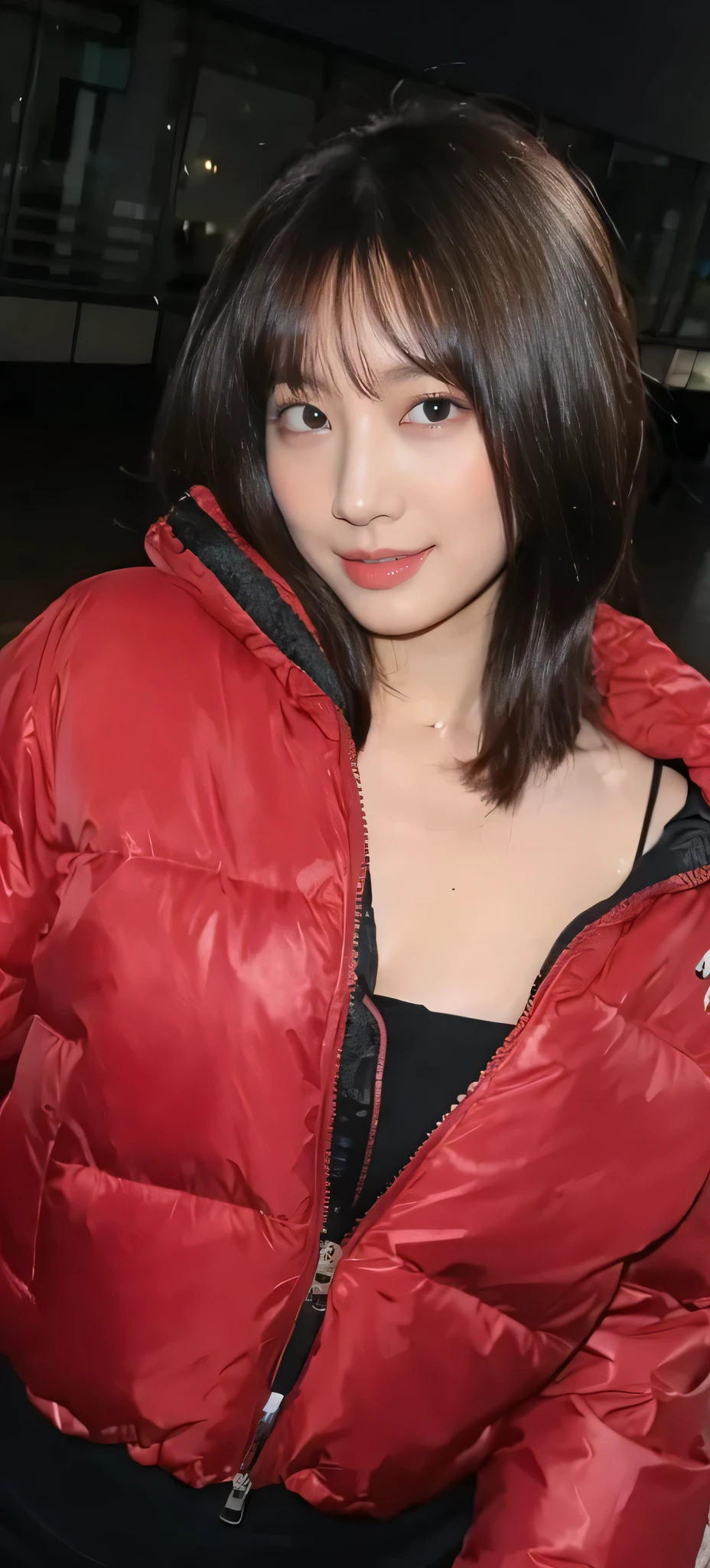 (on the table, best quality, Realistically, Super detailed, meticulous, high resolution, 8k wallpaper), Close-up portrait of a beautiful woman, like, Smile, Light brown messy hair, Perfect dynamic composition, Beautiful and meticulous eyes, Just like the cover of a fashion magazine, On Campus