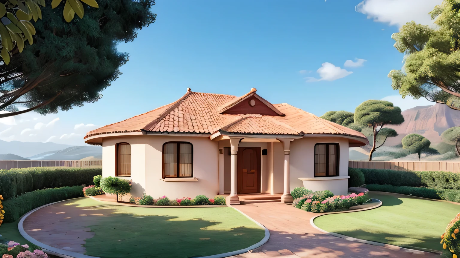 casa circular, redonda, oval,