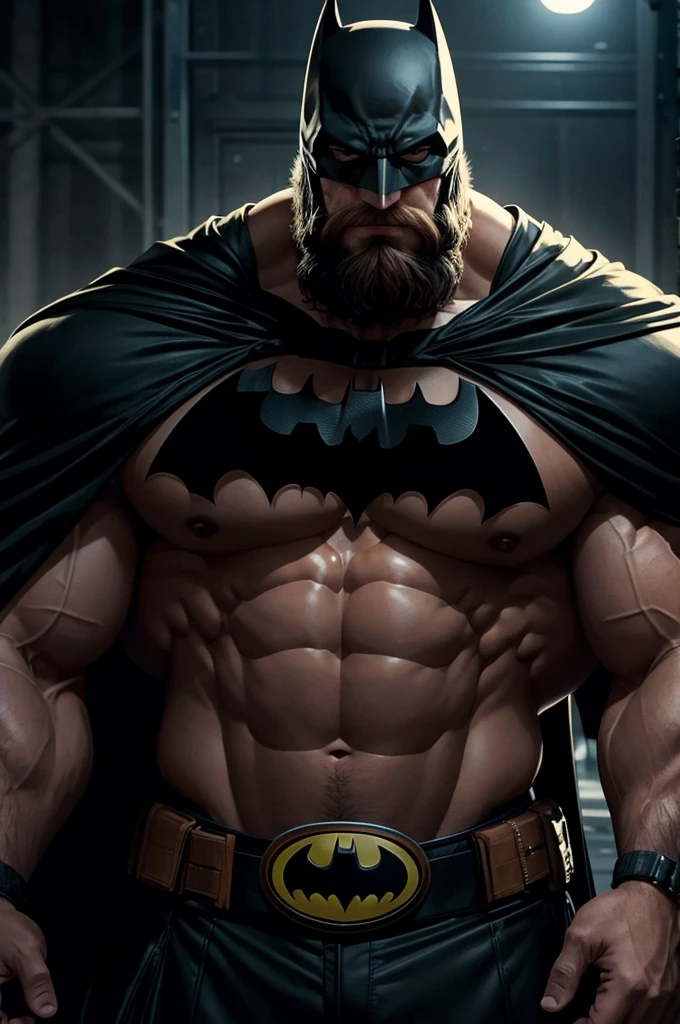Batman,beard,big muscle