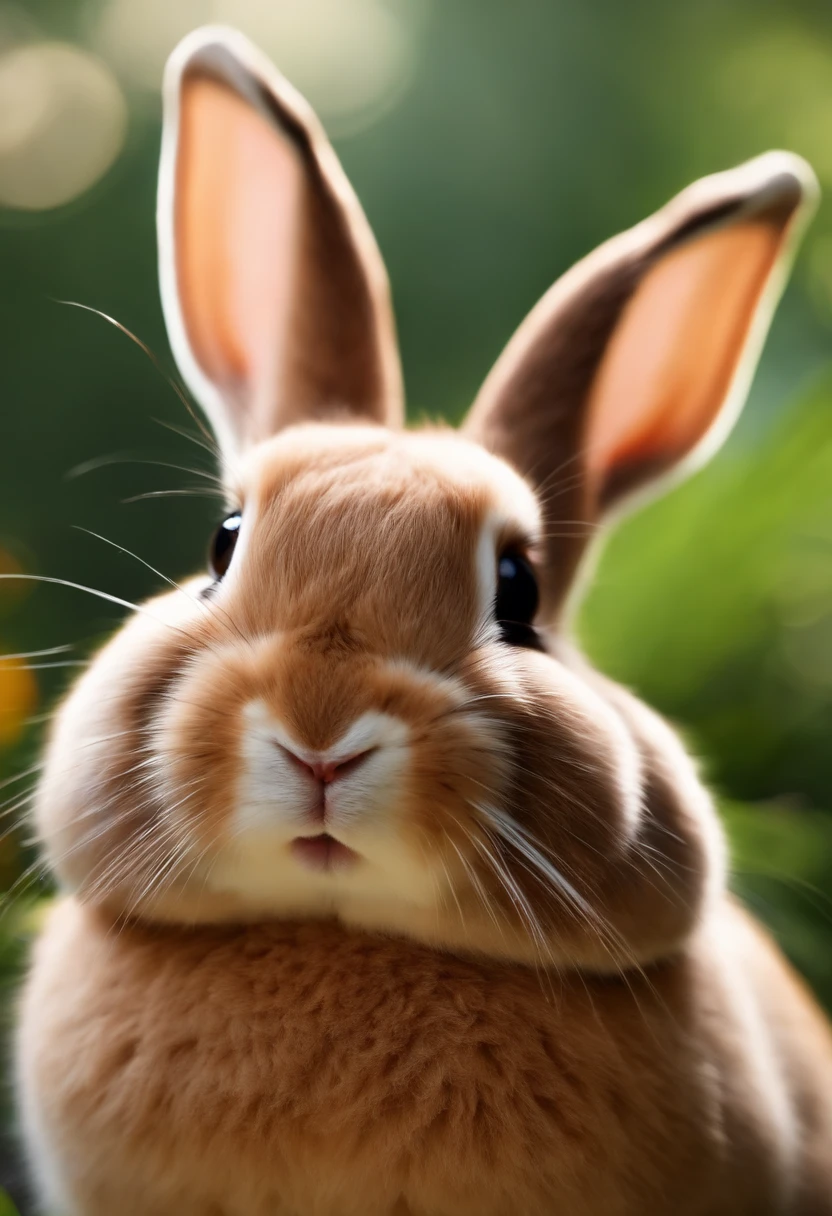 The cheeks are rounder than that rabbit、Also, the cheeks are slightly pink.。the color of the rabbit is brown,。