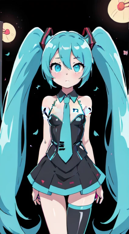 Face Focus, masterpiece, highest quality, One girl, Hatsune Miku, goth Hatsune Miku, Cute Hatsune Miku in manga style wearing latex clothes, Provocative face, Hentai face, Minimum, White Rose, petal, No background, fire Fly, Light Particles, alone, Twin-tailed aqua hair, Aqua Eye, Are standing, Pixiv, Depth of written boundary, Structure of the film, Best lighting, look up