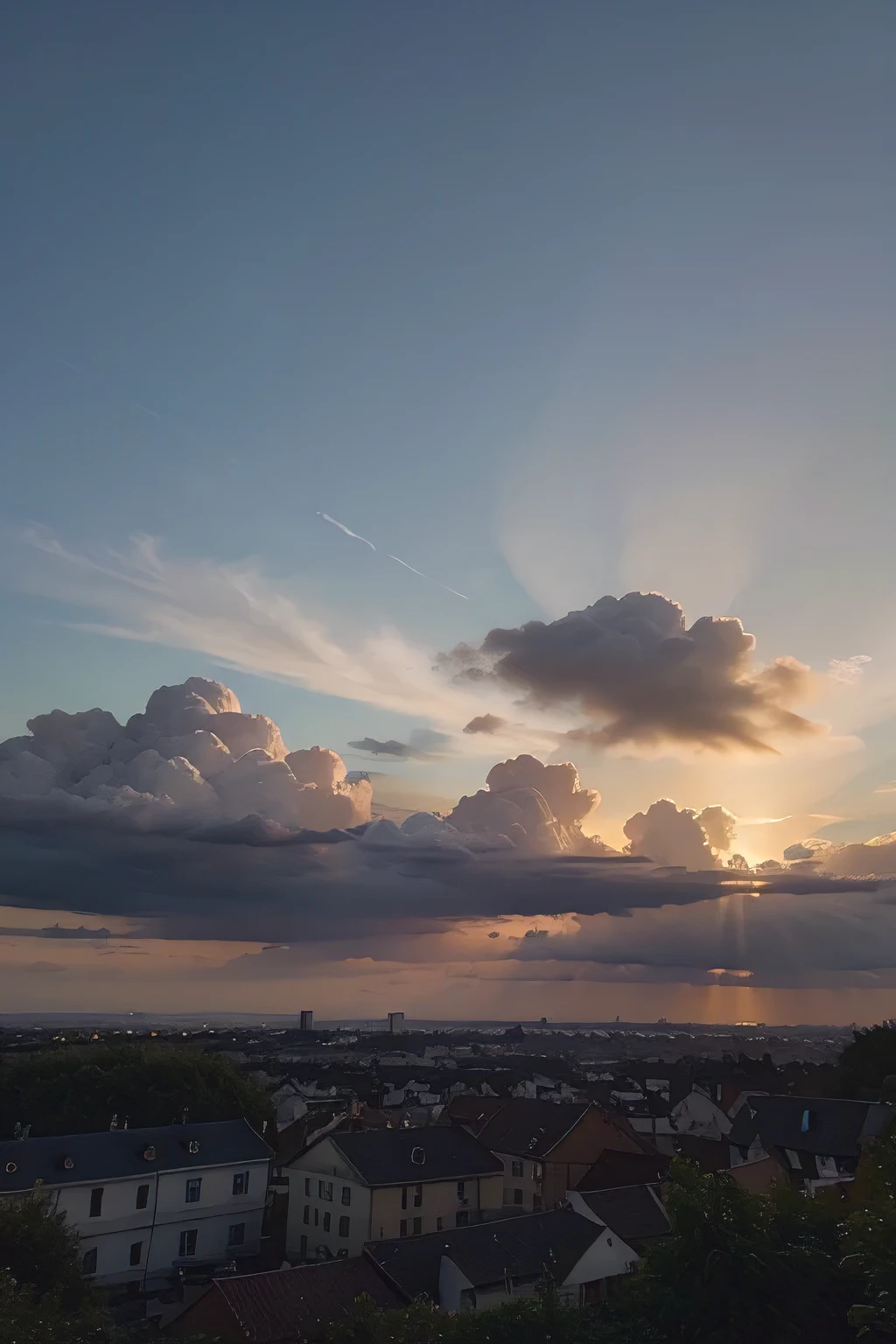 Best quality of evening clouds photo