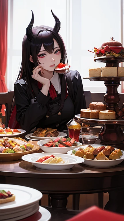 Ultra-high resolution、supreme masterpiece、Good looking demon、Banquet、Lots of treats、