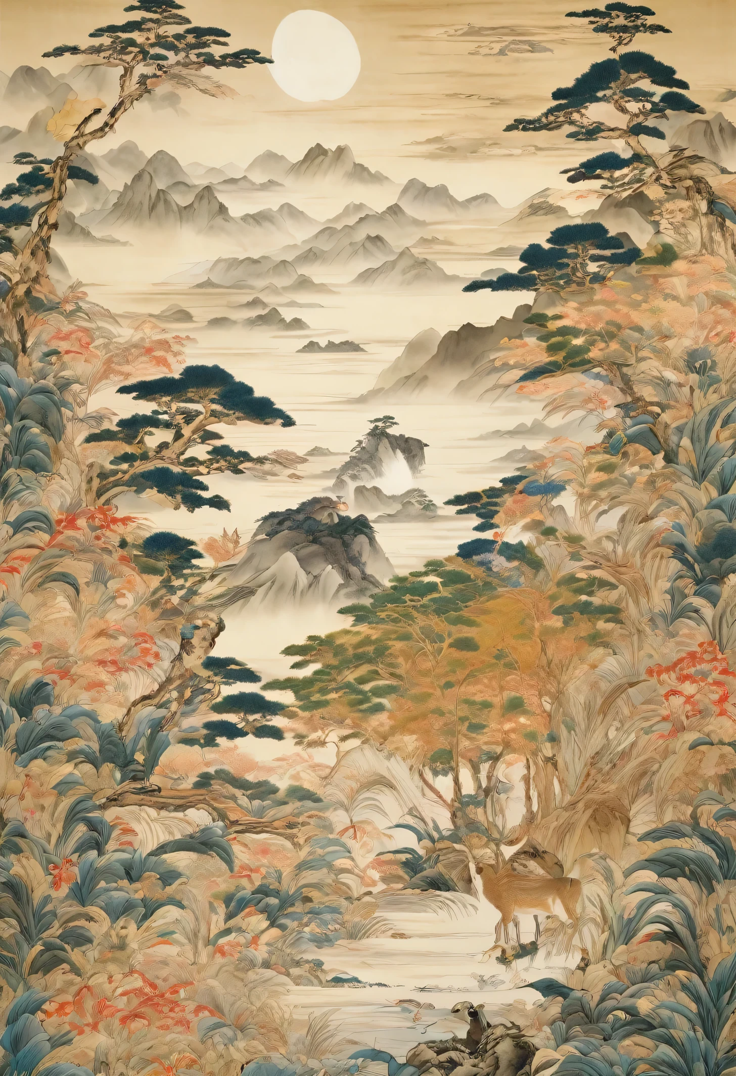 highest quality、(masterpiece)、pattern、parchment、animal、delicate、Detailed