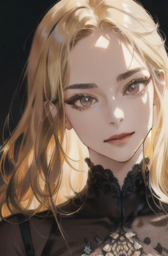 (absurdres, highres, ultra detailed), 1girl, mature female, wavy hair, long blonde hair, blunt bangs, red eyes, dress, long sleeves, finely detailed eyes and detailed face, intricate details, BREAK mosaic art, small pieces, colorful tesserae, intricate patterns, tiled designs, durable surfaces, time-honored techniques BREAK macro photography, extreme close-up, intricate details, magnified textures, stunning clarity, hidden beauty, immersive perspective BREAK , artisanal creations, handmade goods, unique designs, intricate details, creative expression, skilled craftsmanship, cowboy shot