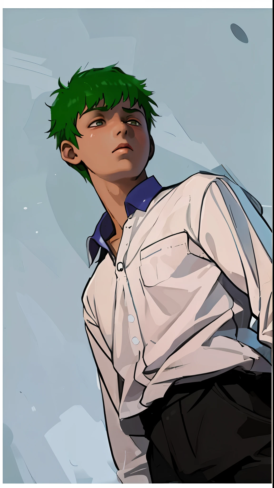 young school boy 16 years old sad