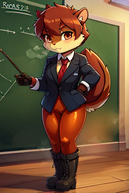 boy, squirrel, furry, bodyfur, blazer, bottomless, color tights, gloves, boots, school, fart