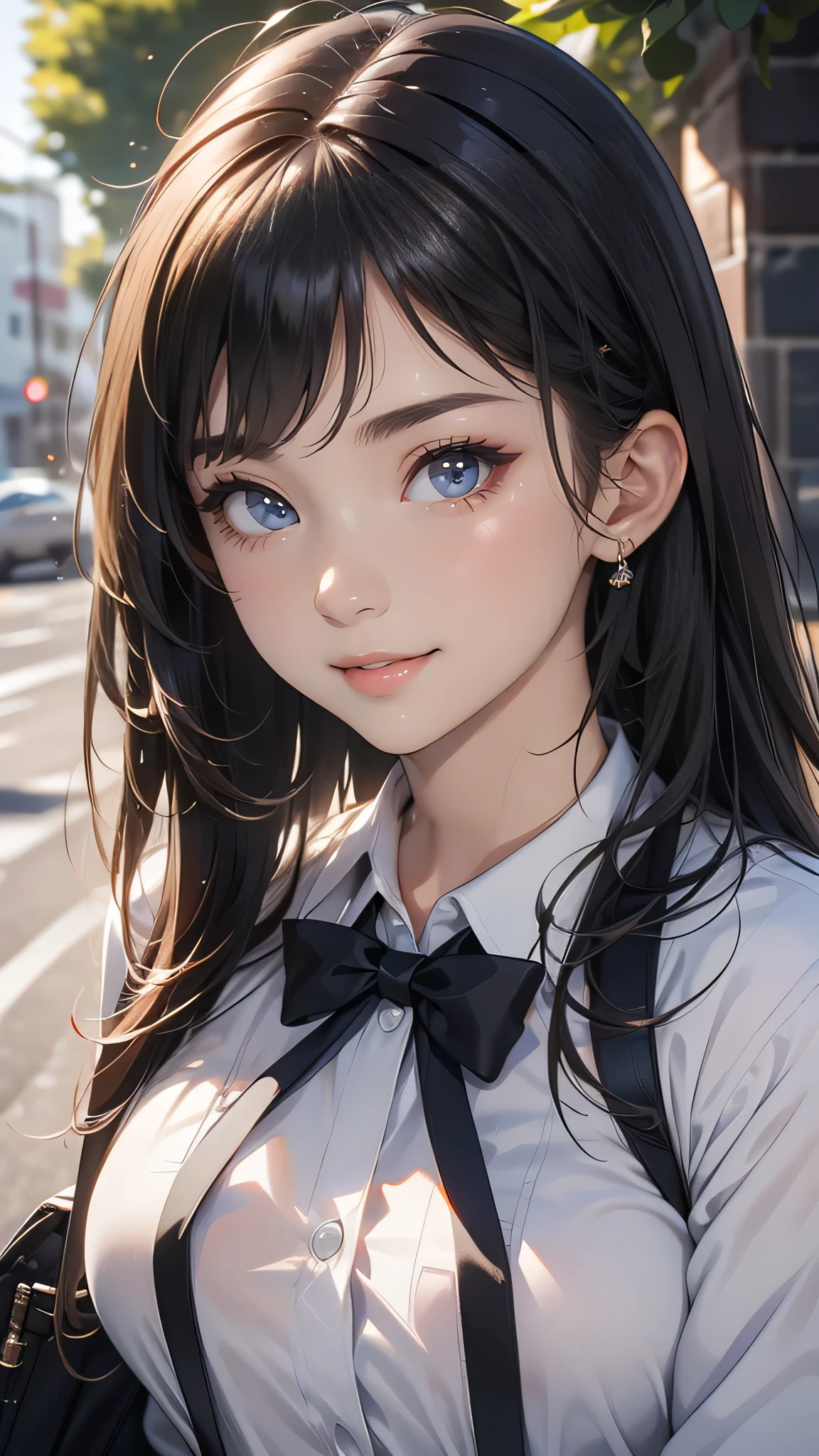 looking at viewer,high school girl,leaning forward,(random cute clothes),(random Lively pose),(Thin type),(large breasts),(random hairstyle),(Highest image quality, (8K), Ultra-realistic, Best Quality, High quality, High Definition, high quality texture, high detailing, Beautiful detailed, fine detailed, extremely details CG, Detailed texture, realistic representation of face, masterpiece, presence),(wearing glasses:1.5)
