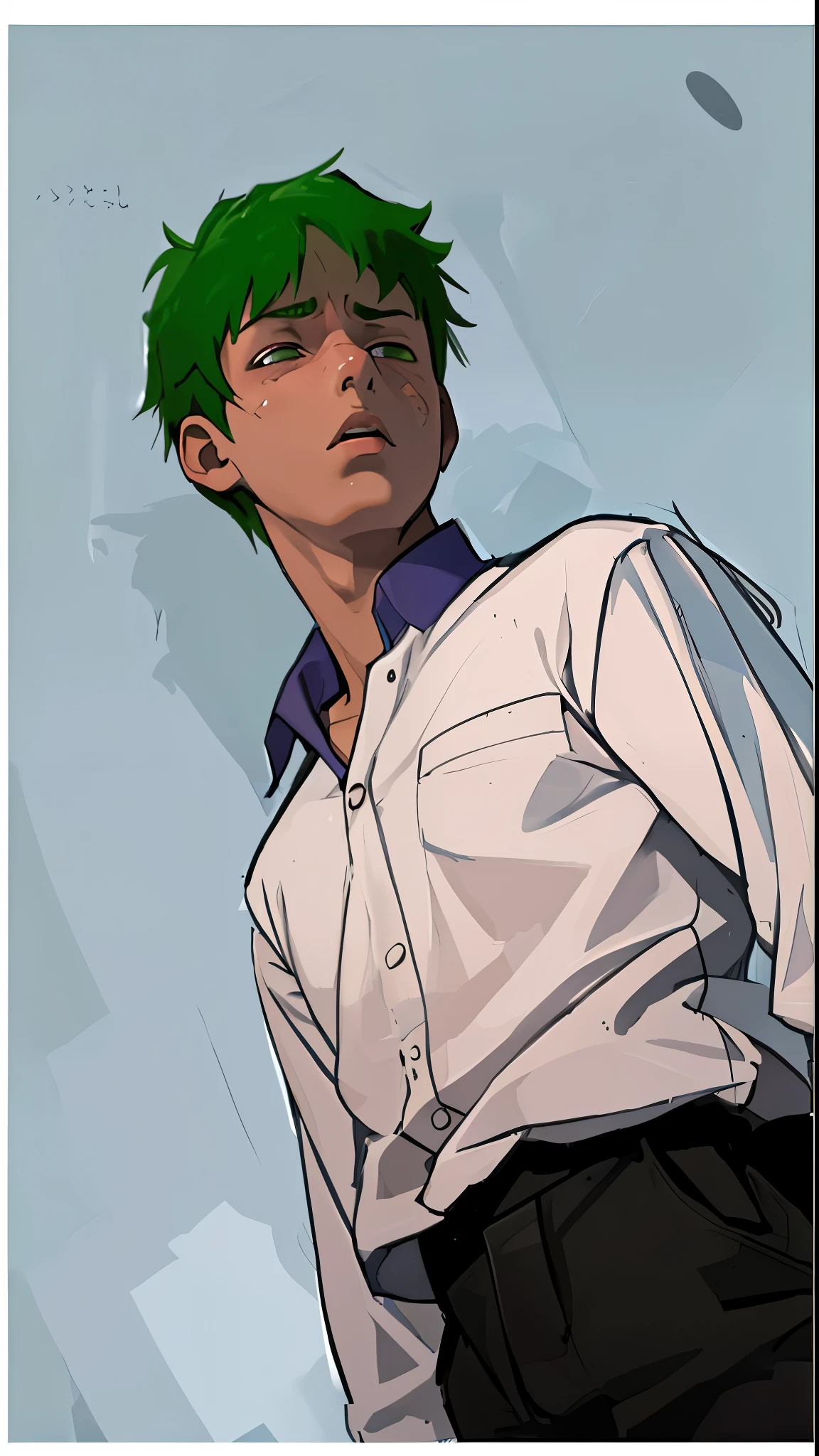 young school boy sad scared surprised