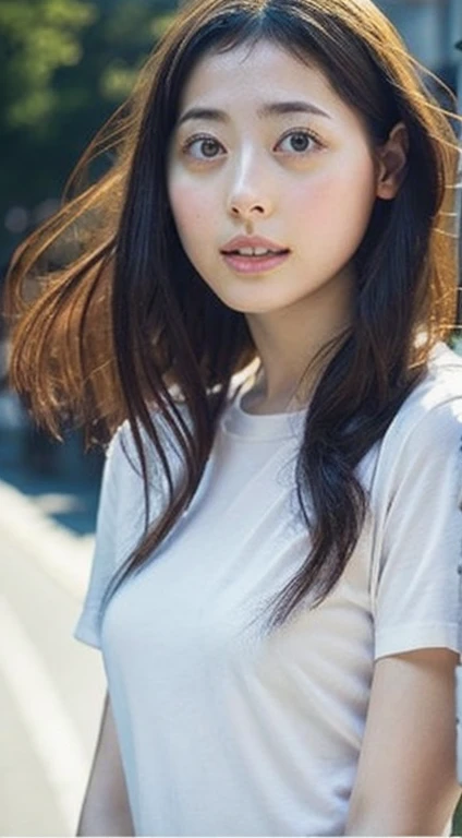 dress、(Photorealistic:1.4)、(hyper Realistic:1.4)、(Realistic:1.3)、(Smooth lighting:1.05)、(映画の照明Improvement of quality:0.9)、32k、One Girl、20-year-old girl、Realistic lighting、Backlight、Facial Light、Ray-tracing、(Bright light:1.2)、(Improvement of quality:1.4)、(Highest quality real texture skins:1.4)、Finely grained、Detailed painted face、Quality Eyes、(tired, Sleepy and satisfied:0.0)、 Face close-up、T-Shirts、(Enhance the mood of your body line:1.1)、(Enhances the beauty of skin texture:1.1)、((satomi ishihara))、bikini、