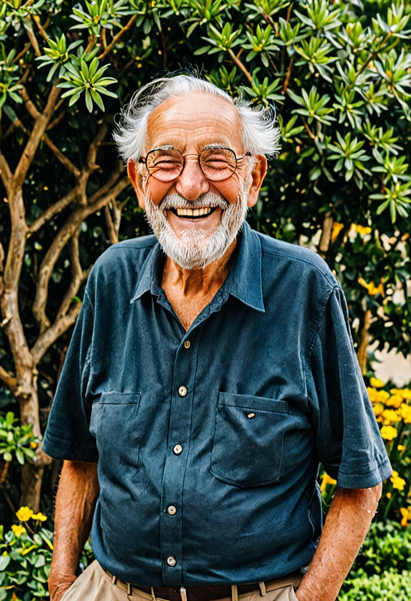 Happy old man 