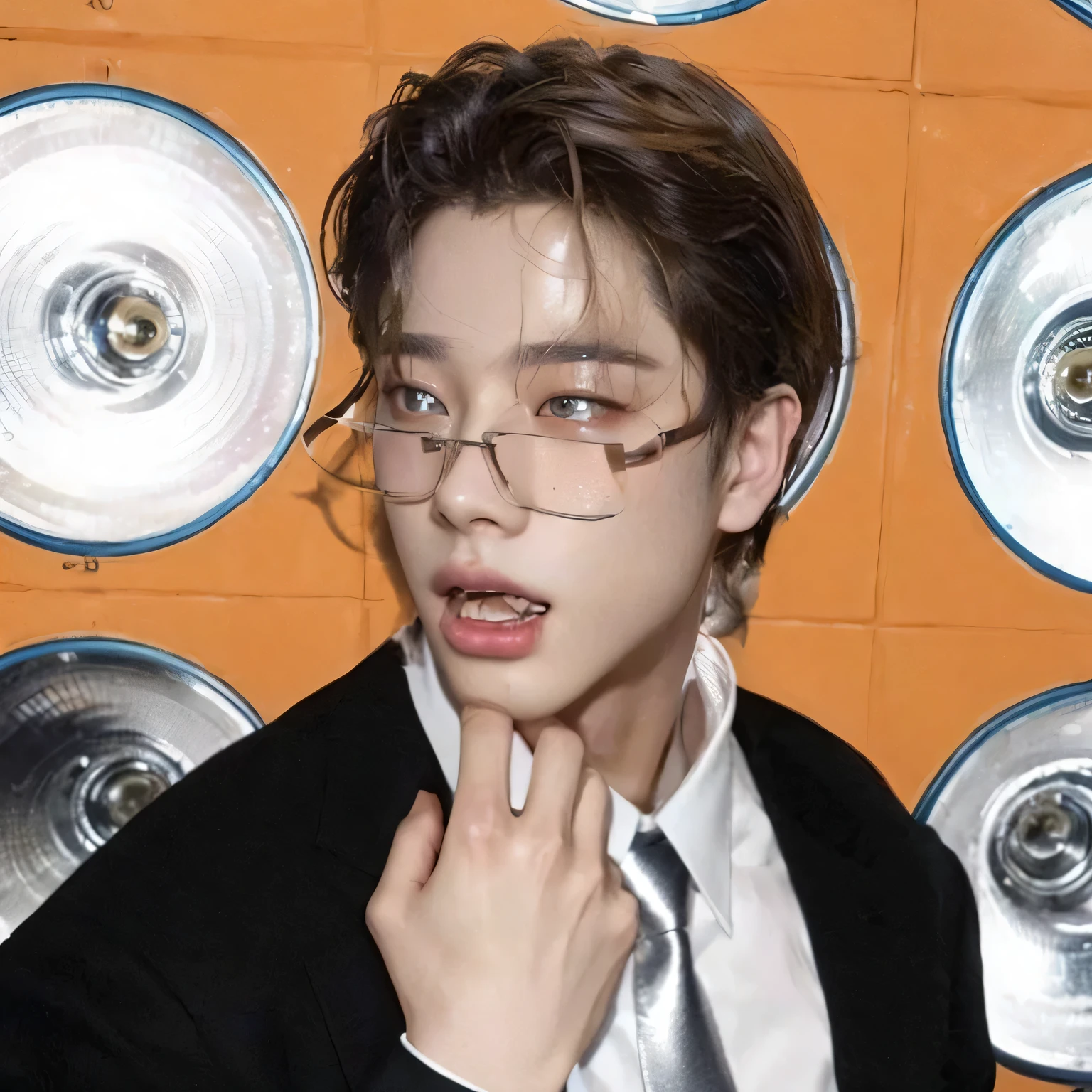 Hay un joven con traje y corbata posando para una foto, Jung Jaehyun, Jimin, Jimin\'s grecian nose, park Jimin, Jimin\los labios carnosos, cai xukun, kim taejin, Jimin\his right eyelid is swollen, accurate Jimin face, hyung tae, Yanjun Chengt, artista coreano, foto de perfil, oktane