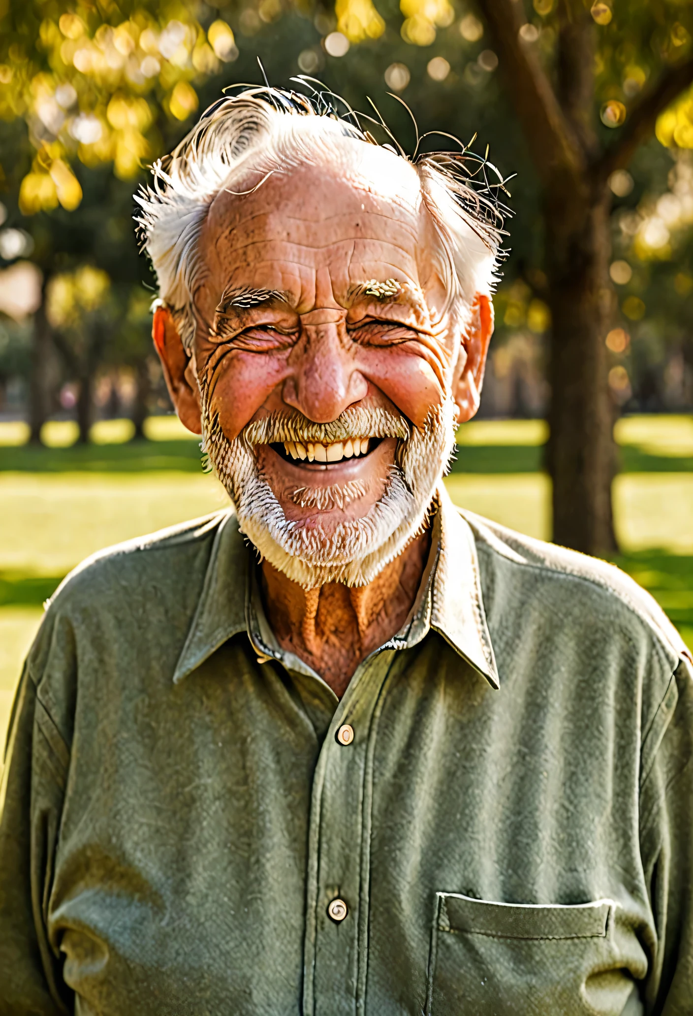 Happy old man