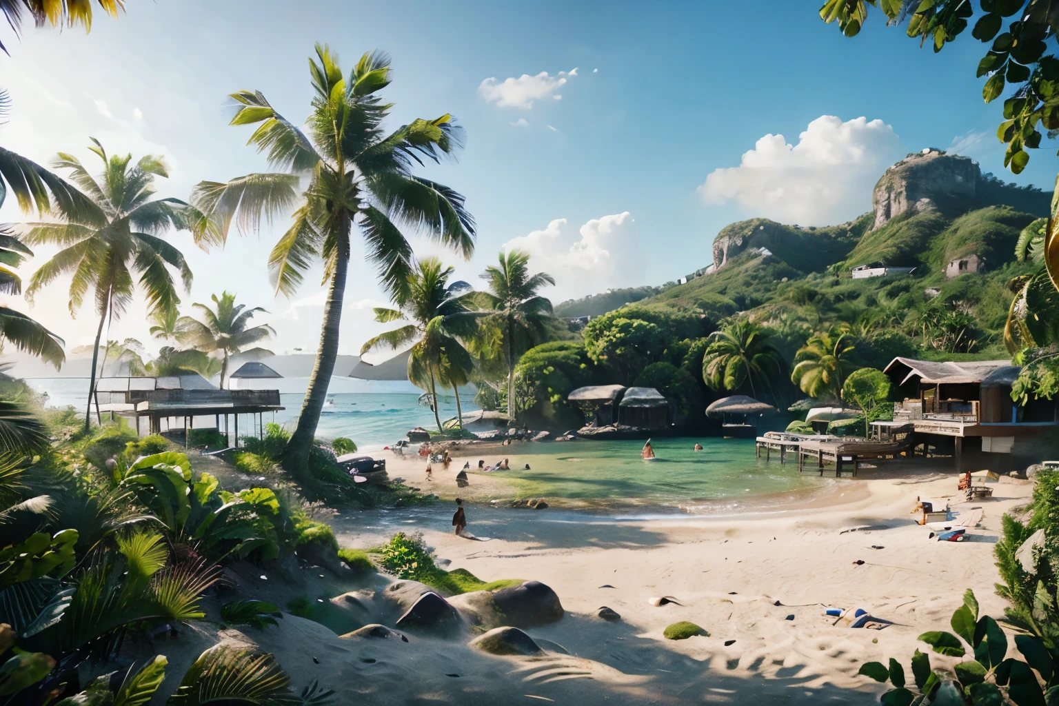 realistic paradise beach