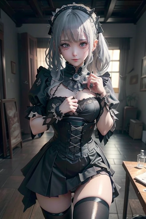 ハードDark Gothicメイク、Deep Night Sky、Horror、Black dark eyeshadow、cry、sad、Good skin radiance、Dark Gothicメイク、Dark smile、palace、The beauty of fragrance、24-years-old、Expression of intense sexual pleasure、Embarrassed look、Dark Gothic、Obscene language、highest quality、View 5 books、Expression of sexual pleasure in suffering、Drunk face、紫のMaid clotheysterious、Noble、A face that is holding back the toilet、sexy、Loving smile、Twin tail hair、jet black ruffle skirt、Right blue eye, Left eye is red、Super bewitching pose、Platform Heel Shoes、Heavy makeup、Gothic ta Clothing、A little slimmer、Silver Hair、Long Hair Straight Hair、Cute Gothic Loliress、Beautiful Face、elegant features、Attractive face、Knee-high socks、Stained glassが背景、Chest glistening with sweat、The room is dark、goth long dress、Bell Sleeves、Wizard Sleeve、decadent look、Sexually excited expression、Gothic Mode、Glossy thighs wet with water、Thighs that are wet and shiny with oil、Background of a room full of roses、sad表情、Rose Maiden、The embroidery is pink、The dress has pink embroidery.、Thigh-high socks、Knee-high socks、Gentle expression、masturbation behavior、Dark black eyeshadow、despicable act、Stained glassと薔薇背景、Wearing black underwear、Black panties、thighs are a little thin、Female Duo、Female couple、I have lesbian friends、Hug a girl、A blue lightning bolt glows in his right hand..、Blue electromagnetic waves glow in my hands.、dark church background、Stained glass、black metal world、Dark Castle、Dark Room、Slender body、upright、walk、Are standing、gothic long dress、Victorian Dress、Her thighs are shining with sweat、My body is wet and shiny、Lots of glitter on the thighs、sweating、My thighs are sticky from sweating、Sweat glistening on my thighs, The whole body is sweaty and shiny、pretty sweaty、My thighs are sweaty、My thighs are so wet、Her thighs are shining with sweat、A lot of sweat glistening all over the body、Thighs are the best、Two girls in the photo、