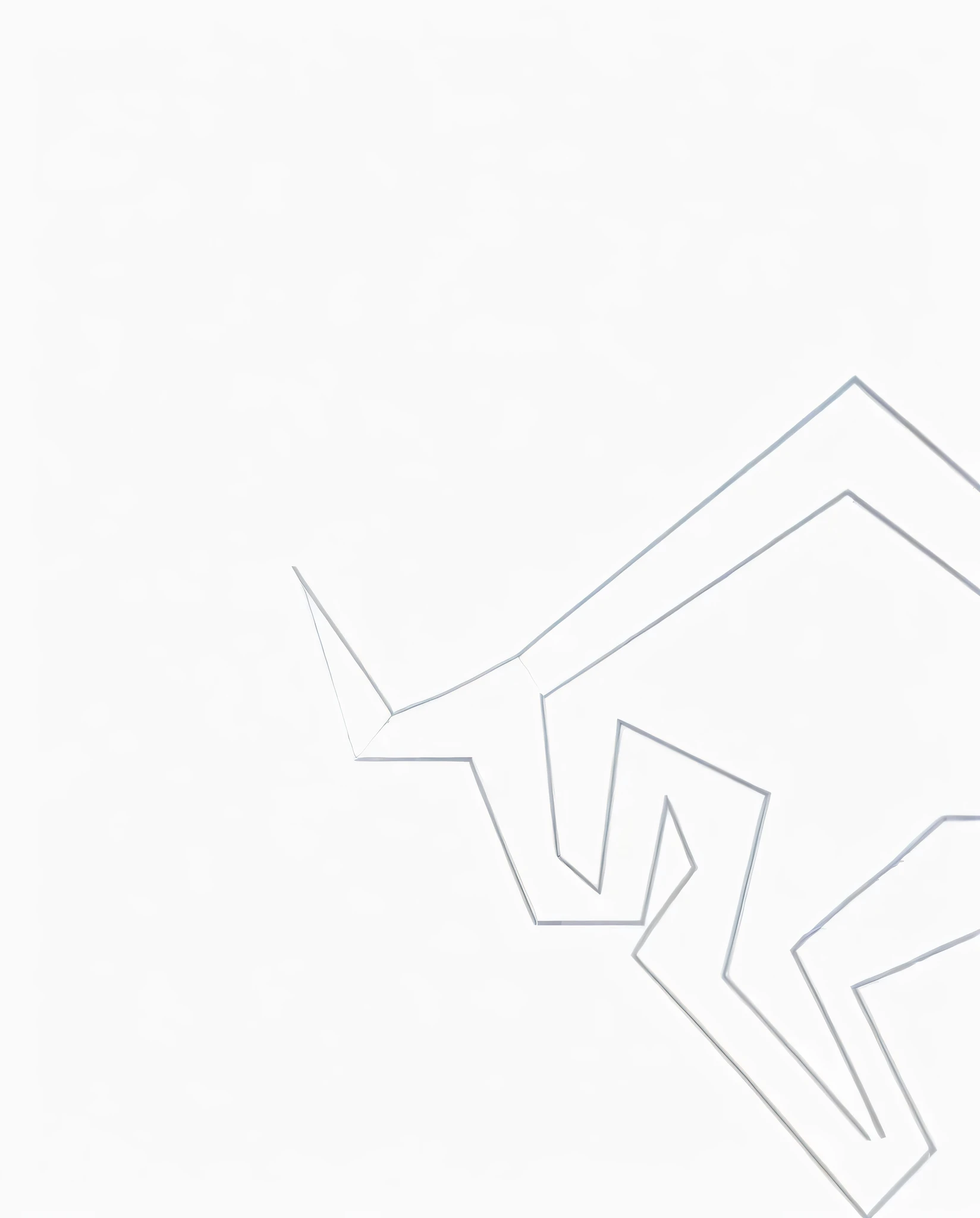 There is a bull painted on the ground, with white outline, minimalist lines, white strokes, and white background! ! ! ! ! ! ! ! ! , no text logo, low poly outline, stick figure, no text, jumping towards the viewer, thin line art, outline, real photo, linear illustration, outline, simple line art, jumping, drawn with double lines