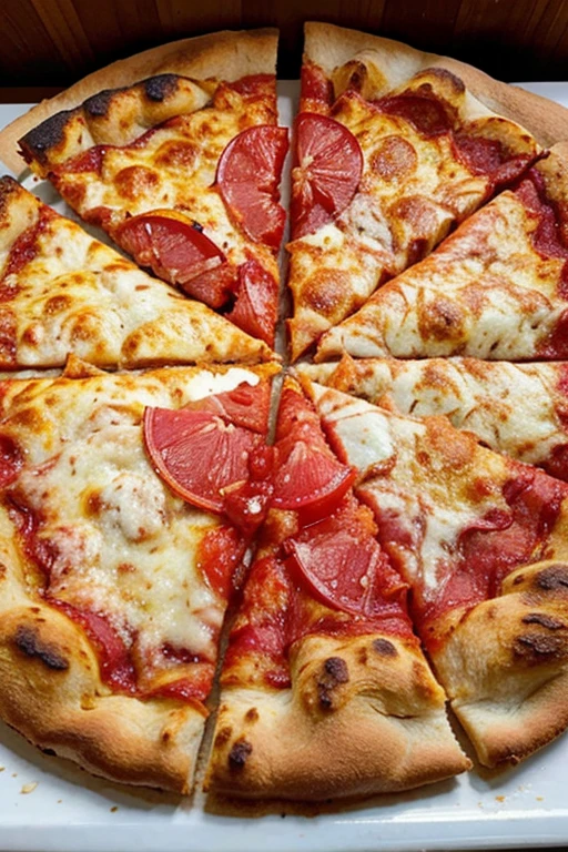 two juicy slices of pizza