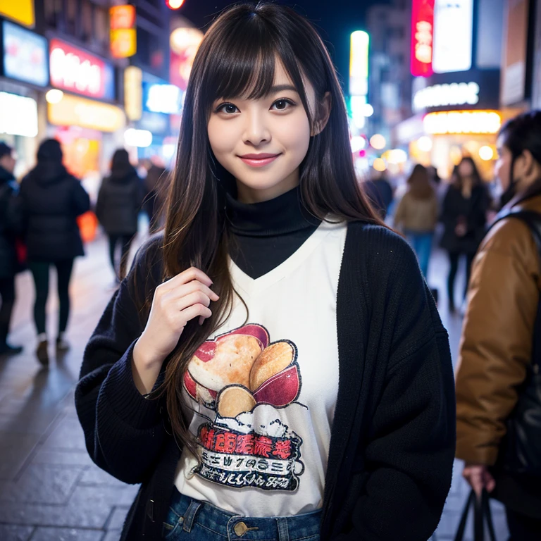 2 girls、Fukuoka、Hakata、Zhongzhou、Lined with food stalls、street vendors、nightclub、night cityscape、Neon Street、full bodyesbian、a closeup、A smile、、(8K、Raw photography、top-quality、masterpiece:1.2)、(realisitic、photo realisitic:1.37)、Highly detailed eyelash drawing、(((Top image quality))), (Perfect Anatomy), (Realistic), (Dynamic Angle), Pose Seductive,Perfect, Look、top-quality、hight resolution、Osaka、Shinsaibashi、wearing a fashionable winter jersey、street snap、Hair is short、full bodyesbian、Fashionable fashion、age 30s