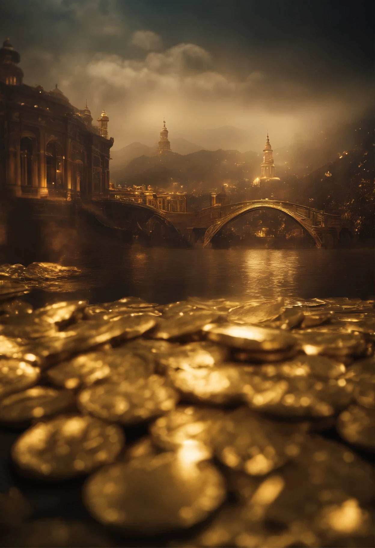City of Gold、Shining、Golden world、Fantasy art、