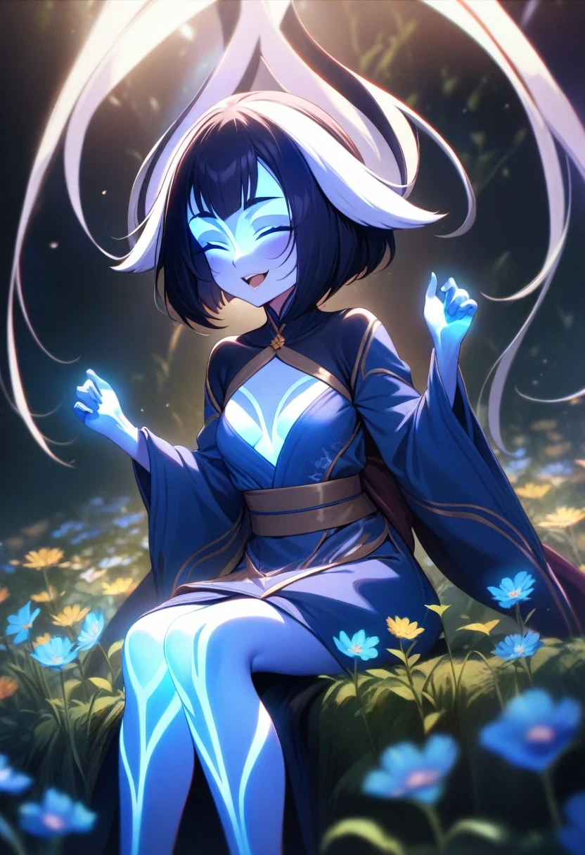 (shylily/(Twich/):1.5),(masterpiece:1.2),(best quality:1.2),, (1girl:1.3),(masterpiece, best quality), Intricate details, Kawaii, (((Cheerful smile))), Open mouth and laugh, hands up, Looking at the audience, feather headdress, (((Flowers meadow))), sitting, 15-year-old student, 
1 Girl, Solitary, Practical, Ultra Detailed, (Glowing skin:1.4), absurd, slim, Dynamic Lighting, high resolution, Clear focus, Depth of Field, Delicate eyes, sharp pupils, Practical pupils, (Small Breasts:1.6), (Thick thighs:1.0), 
 Drooping eyes,  crimson gloves, Crimson tights, Crimson Enhanced Suit, Closed Wings, Pantyhose, Dark red full armor, Floral decoration,