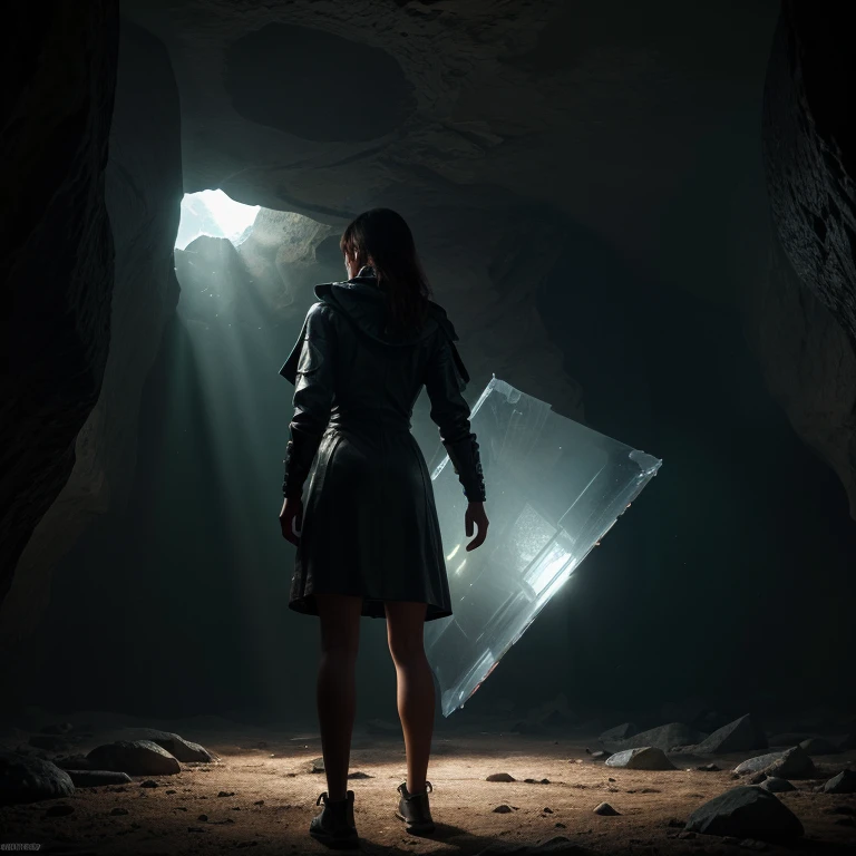 (YES SFW). (a photo of 8k ultra realistic corrupted rainbow transparent glass humanoid queen standing next to a spaceship window overlooking earth, swarm of transparent glass shards, cinematic lighting, trending on artstation, 4k, hyperrealistic, focused, extreme details, unreal engine 5, cinematic, masterpiece), bodytowel, Looking at the viewer, High details, Backlit. Diffuse lights. Viewed from bottom, lower point of view. Dutch angle. realistic hands, wide angle. Isometric, green fog in cave, smoke around, Ultra realistic, 16k, best quality, high resolution,