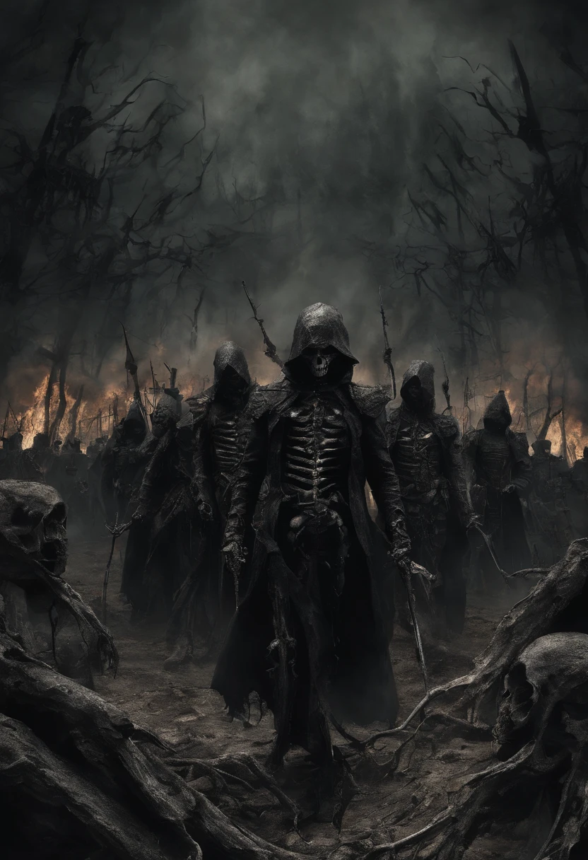 The dark army walks the burning earth