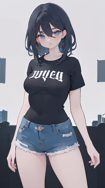 (Hinata Hyuuga, muito sensual, com roupas apertadas, bunda grande, pernas grossas, Vestindo jeans extremamente apertado, usando uma mini blusa, umbigo com pirsing, cabelo grande, Speaker behind, muito realista, extremamente sexy, 8k, 8k extremamente detalhado), (um extremamente delicado e bonito), (obra-prima), (melhor qualidade: 1.0), (Ultra-alta:1.0)