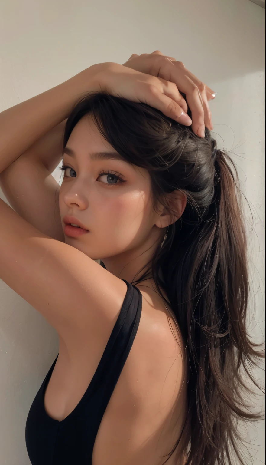 Jennie, rosto latino, foxy eyes, boca bem desenhada