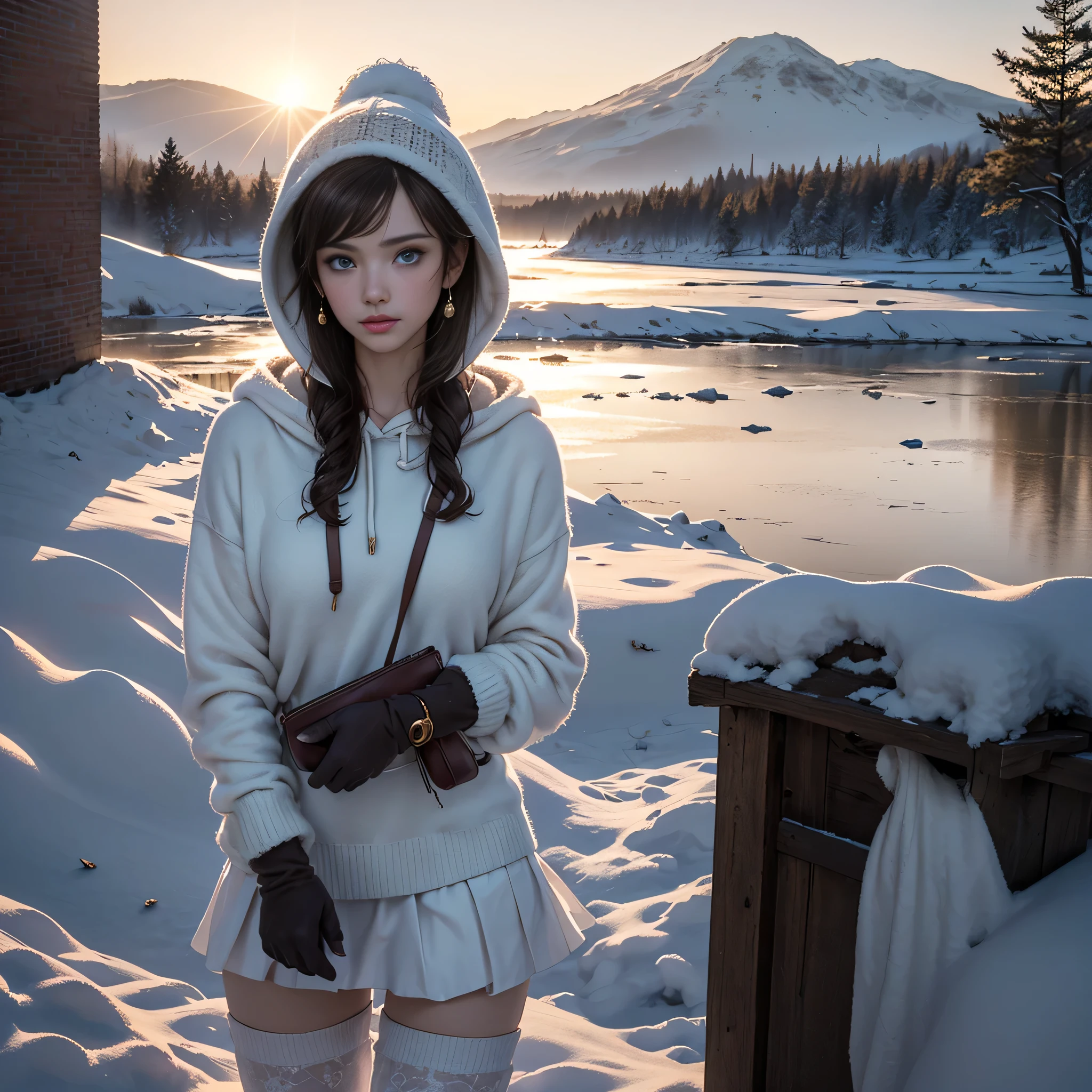 (Beautiful girl on a frozen lake covered with hoarfrost),4 hot womans one Persian brunette, second scotish ginger ,thirs Scandinavian blonde, foth scandinavian blonde、medium nice breast, close uo photo of body (Super beautiful)、(beauitful face:1.5)、(A detailed face:1.5)、(A detailed eye:1.1)、(Detailed lips:1.1)、(Detailed nose:1.1)、(Beautiful Russians)、(a brunette)、(blue eyess)、（(Doing figure skating）)、(anatomically correct movements:1.1)、(Purple robe),、(White panties under the skirt:1.3)、(Bare legs:1.1)、(Dressing)、(starrysky、You can see the Milky Way)(she is soaking wet)、close up girl, Sweating,(wearing the hood of a black gown)Best Quality, masutepiece, (Photorealistic:1.4), Detailed skin, Intricate details, 30 year old cute white girl, (a brunette:1.5), Detailed background, bikini of, (Skin Texture) (Film grain:1.3), (warm hue, warm tone:1.2), Cinematic Light, 超A high resolution, Best Shadow, raw, (Hazy glow), (Disappearing afternoon sun), (vintage lenigone era), (Romance), (Mystique), (Antique Camera), (Dilapidated metal body), (Soft click on shutter), (golden hour light), (long shadows), (Weathered brick wall), (Alley decorated with graffiti), (Ethereal quality), (Calm pastel tones), (Distant memory), (Gentle haze), (Dreamy nostalgia), (Light leak), (Lens Flare), (Analog Days), (Unpredictable charm), (fake quality hoodie), (Hooded sweater dress), (leggins), (over knee BOOTS, Earmuffs, stall), (Knitted gloves), (wool stocking galette hat), (Mittens with flap), (Crossbody clutch), (Fur-rimmed hood), (thigh-high socks), (Thermal skirt), (Thermal One Sea), (Snow-covered mountainside), (Frosty evergreen), (Winter Festival), (Frozen Lake View), (Snow-covered village), (Winter Serenade), (Frosty River), (Snow road rose hideout), (Winter joy), (Lake Rosen reflected in the snowy mountain road), (Snowy Escape), (Winter Adventure), (Frosty pastures)
