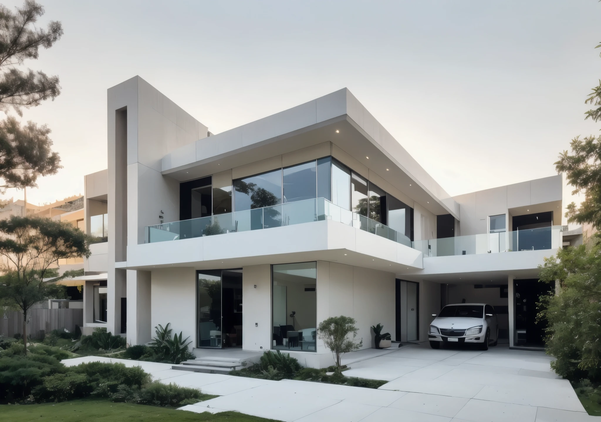 ((best quality)), ((Full HD Quality)), (detailed), perfect house design, modern house, house with an empty garage, a two-floor house, modern house in DHA Lahore, modern sleek design, beautiful house, house for sale, clear sky, amazing view of the house, elegant design, amazing design, DHA Lahore phase 6 Pakistan, front side view, no side view, just one angle, evening time, natural lighting, daytime light, front side of house, not very modern, simple and beautiful design.