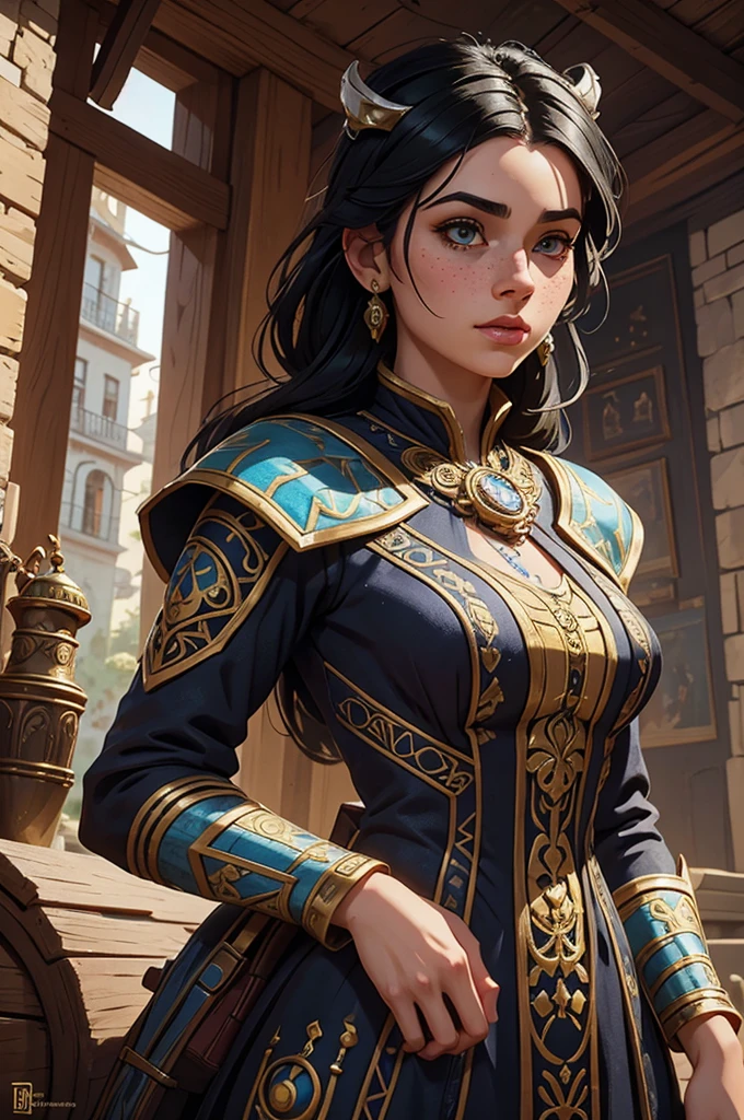 Adorable Little " Beautiful And Colorful Women. Anthropomorphic Badger In A Cute Village, Intricate Dress Made Gold And Silver, " Black Hair, Freckles, Royal Clothing, Breathtaking Fantasycore Artwork By Android Jones, Jean Baptiste Monge, Greg Rutkowski, Ko Young Hoon, Artstation, Trending On DeviantArt, Colorful D&D Artwork, Intricate Photography, A Masterpiece, 8k Resolution Artstation, Unreal Engine 5, Cgsociety, Octane Photograph