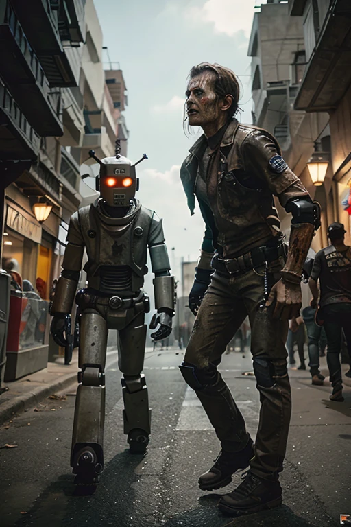 Munda robots humanoide vs zombies