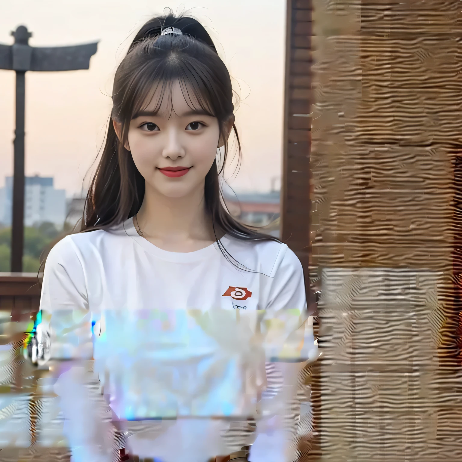 a close up of a woman with a black shirt and a red lipstick, jinyoung shin, headshot profile picture, korean girl, kim doyoung, jaeyeon nam, lalisa manobal, wan adorable korean face, beautiful south korean woman, lee ji - eun, lee ji-eun, ulzzang, neat hair with bangs, she has black hair with bangs, outside