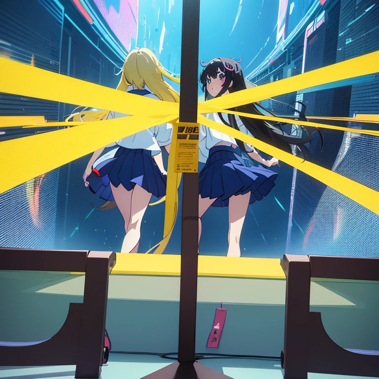 two anime girls in headphones are playing music on a turntable, anime vibes, anime style 4 k, ig studios anime style, nightcore, 8 0 s anime vibe, anime girls, anime style. 8k, lofi artstyle, dj sura, anime moe artstyle, anime style illustration, trending on cgstation, anime style artwork, e - girl running love