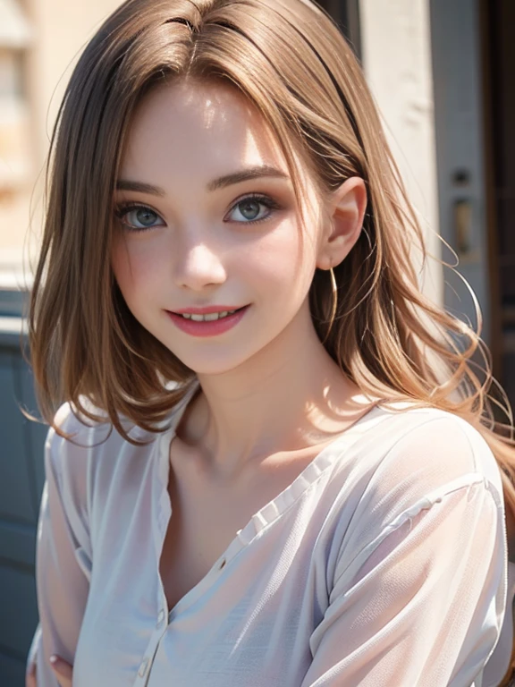 (best quality, 8k, photorealistic:1.5), (solo, one girl:1.5),(shine a bright light on women),(ultimate beautiful girl),(shiny skin),(oily skin),(long hair:1.3),(cool beauty:1.5),(Blush brown makeup),(use pink glossy lipstick),(big beady eyes girl:1.5),(droopy eyes girl:1.5),(Big Eyes),(healthy body),(sweet smelling girl),(virgin girl),chuuChloe,(impressive eyes),(clean girl),(cute),(relaxing time),(compassion),(impurity),(love filled),(No love experience),(teenager:1.2),(Lovely),(Delinquent Girl:1.5),(smile:1.5)