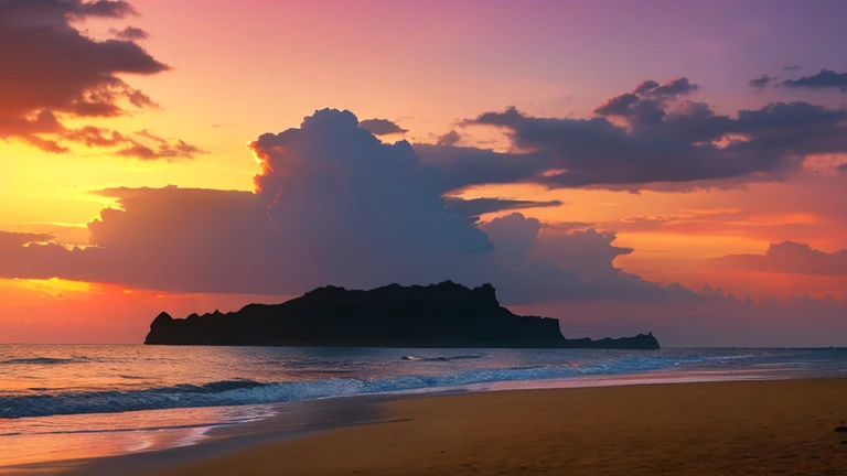 Fantasy,Sandy Beach,Sunset,