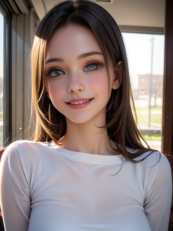 (best quality, 8k, photorealistic:1.5), (solo, one girl:1.5),(shine a bright light on women),(ultimate beautiful girl),(shiny skin),(oily skin),(long hair:1.3),(cool beauty:1.5),(Blush brown makeup),(use pink glossy lipstick),(big beady eyes girl:1.5),(droopy eyes girl:1.5),(Big Eyes),(healthy body),(sweet smelling girl),(virgin girl),chuuChloe,(impressive eyes),(clean girl),(cute),(relaxing time),(compassion),(impurity),(love filled),(No love experience),(ager:1.2),(Lovely),(high school student:1.5),(smile:1.5)