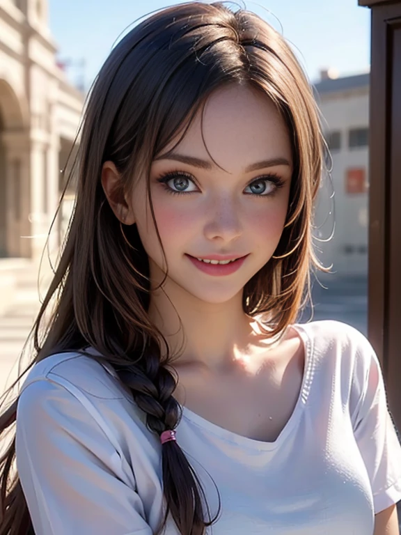 (best quality, 8k, photorealistic:1.5), (solo, one girl:1.5),(shine a bright light on women),(ultimate beautiful girl),(shiny skin),(oily skin),(long hair:1.3),(cool beauty:1.5),(Blush brown makeup),(use pink glossy lipstick),(big beady eyes girl:1.5),(droopy eyes girl:1.5),(Big Eyes),(healthy body),(sweet smelling girl),(virgin girl),chuuChloe,(impressive eyes),(clean girl),(cute),(relaxing time),(compassion),(impurity),(love filled),(No love experience),(ager:1.2),(Lovely),(university student:1.5),(smile:1.5)